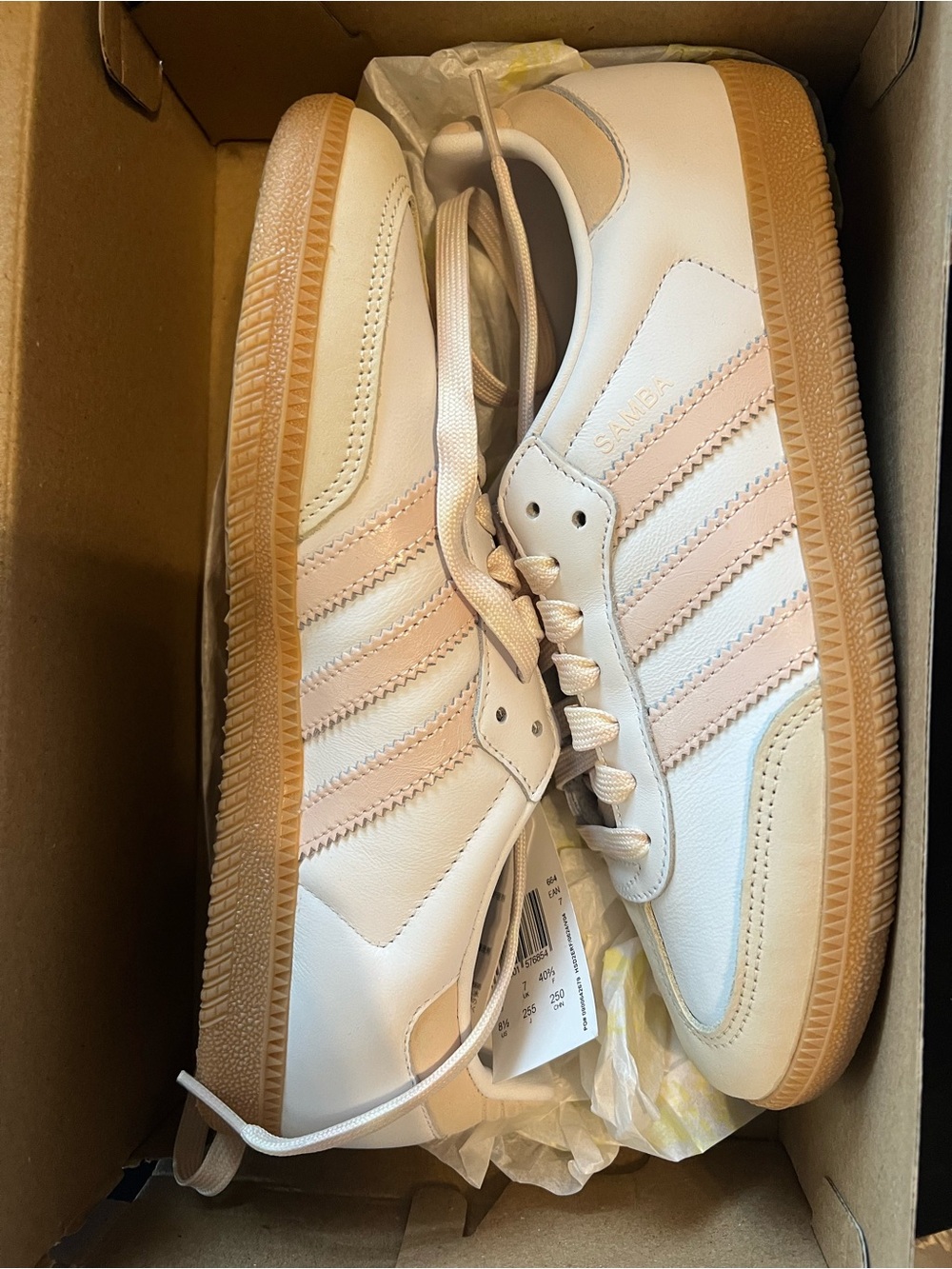 🚨SAMBA OG SHOES Off White / Sandy Pink / Gum - Picture 8 of 11